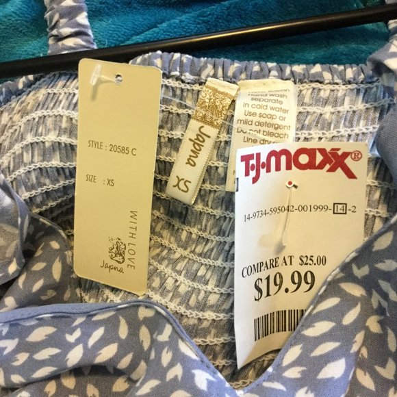 NWT Blue & White Summer Maxi Dress XS/S -FREE Shipping - Picture 5 of 8